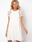 Vestido com Renda Manga