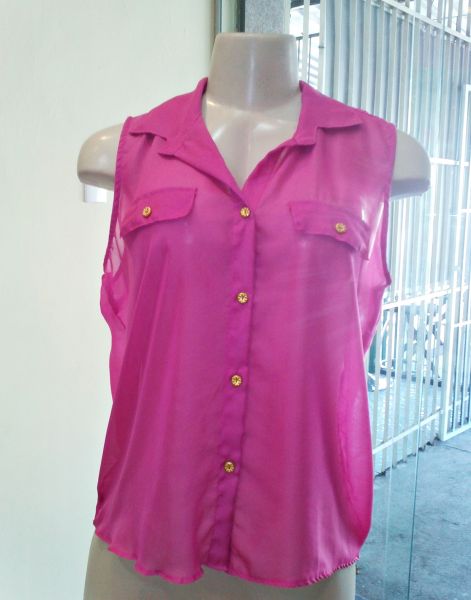 Blusa de Cetim c/ Bolso