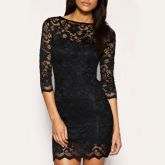 Vestido Rendado Justo