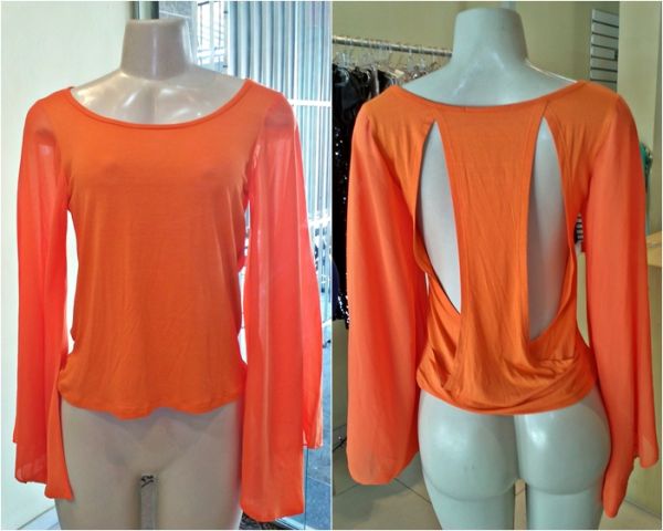Blusa Visco c/ Chifon e Costa Vazada